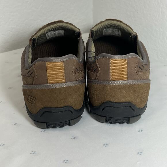 Skechers Men's DIAMETER-Zinroy Slip-on Loafer 7.5 NEW Leather MEMORY FOAM brown - Picture 5 of 9